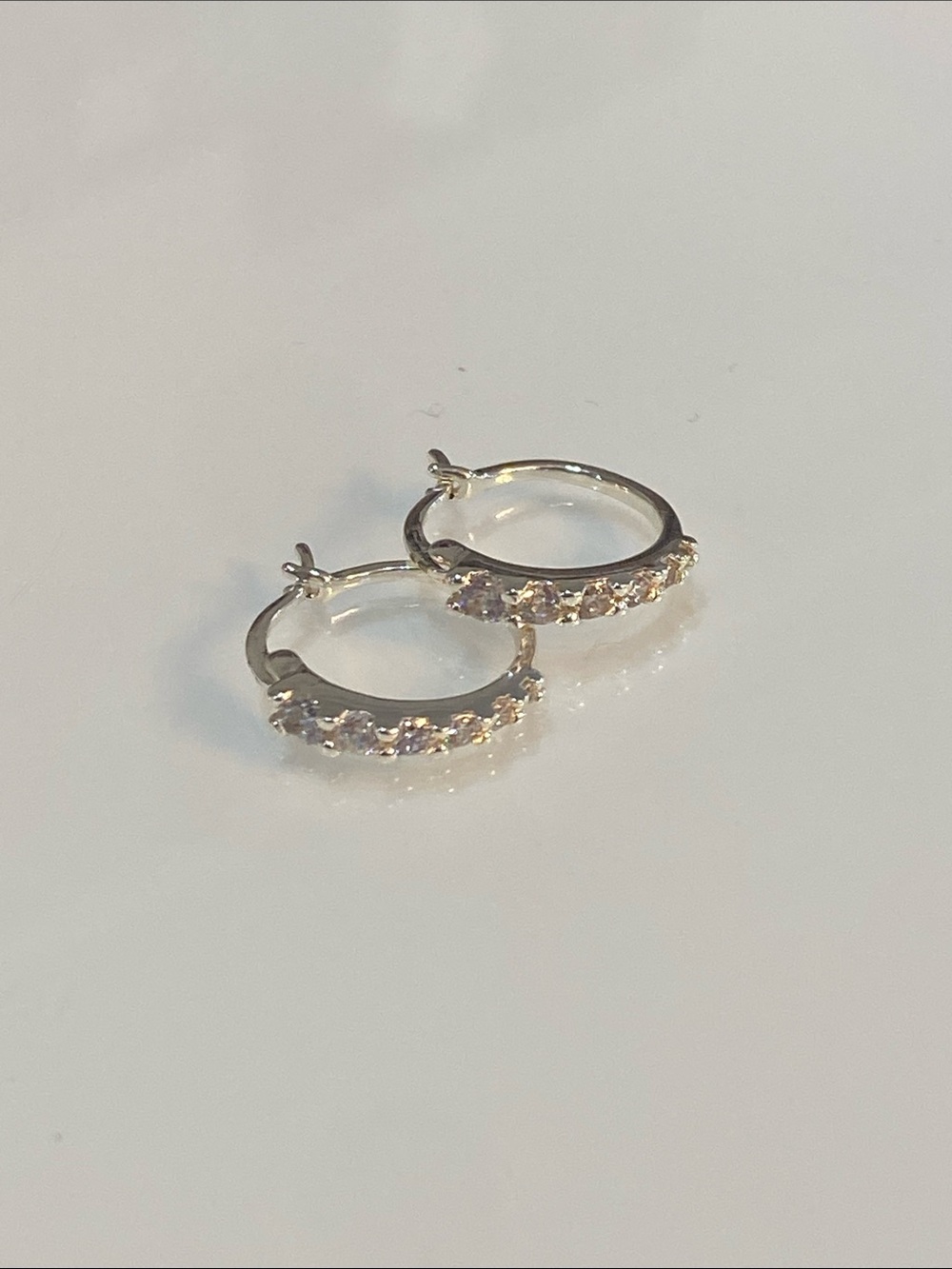 Sterling silver hoop earrings